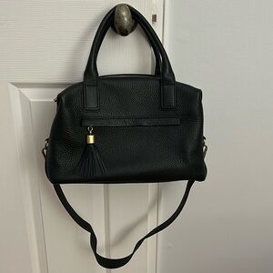Black leather GiGi handbag